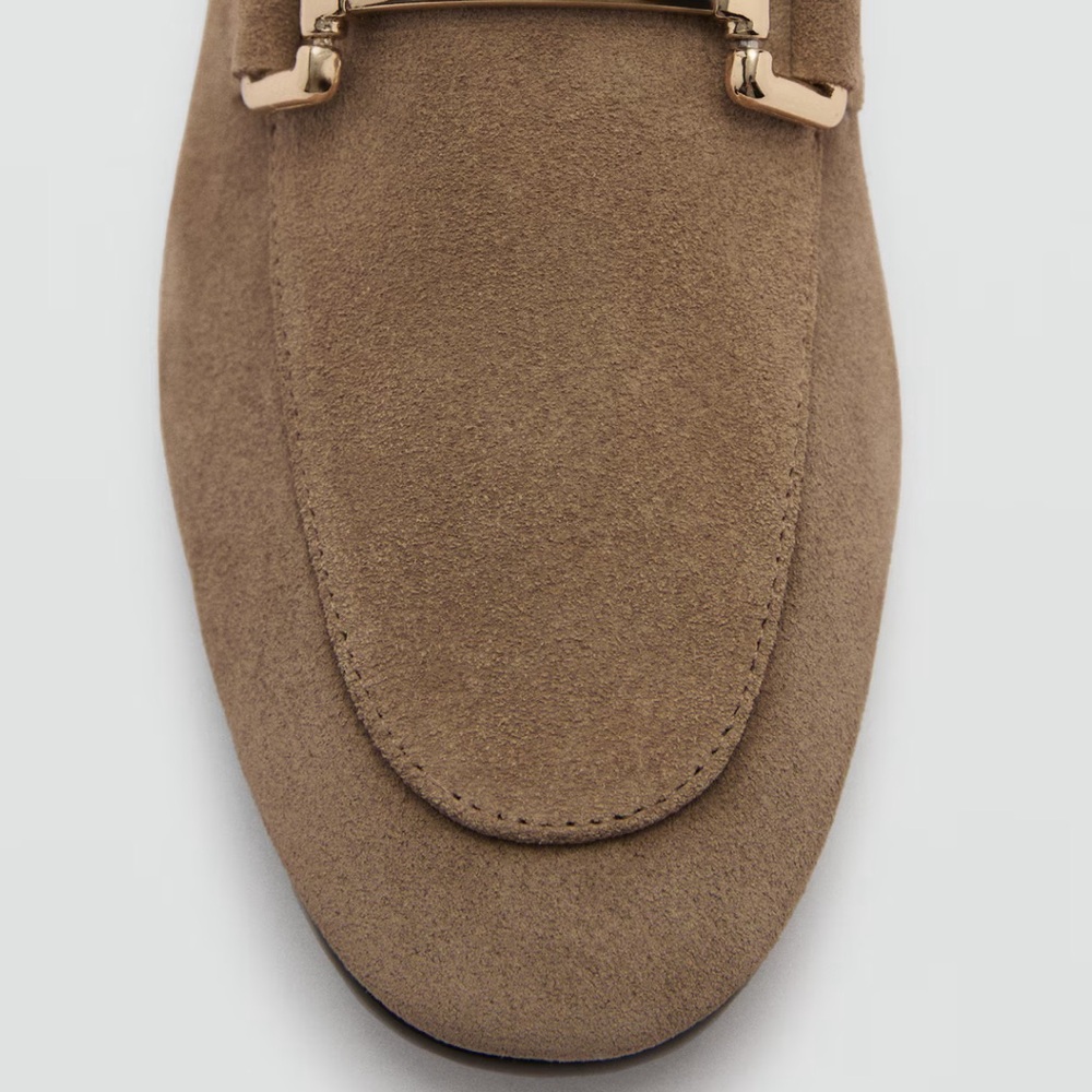 NWT Mango Tan Suede Leather Loafers - Picture 5 of 12